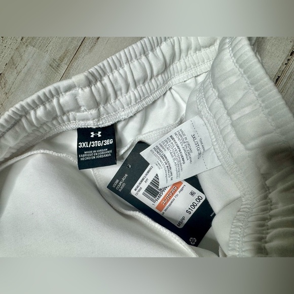 Under Armour Unstoppable Fleece Joggers 3XL White Stretch Wicking Drawcord NWT - Picture 7 of 10